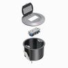 Show product details for FLBR6500GY Arlington Industries Gray Round Plastic Box