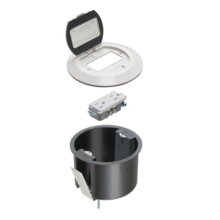 FLBR6500W Arlington Industries Round Plastic Box