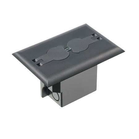FLBRF101BL Arlington Industries Black Retro Floor Boxes Flip