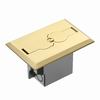 Show product details for FLBRF101MB Arlington Industries Brass Retrofit Floor Box Flip