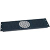 Show product details for FP1 Middle Atlantic Fan Panel for 1 Fan, Black Brushed Finish, 3 Space
