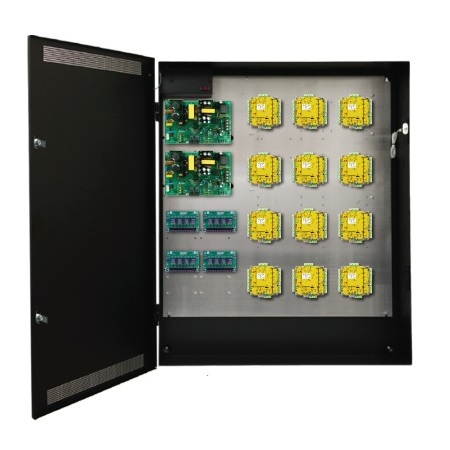FPO150/250-4D8E8P LifeSafety Power Paxton 16 Door 12 Amp 12VDC 10 Amp 24VDC 32 Auxiliary Distribution Outputs Access Control Power Supply in UL Listed Indoor 30" W x 36" H x 6.5" D Electrical Enclosure