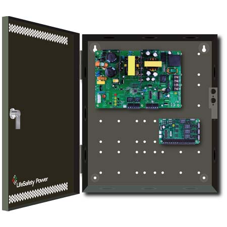 FPO150-C4E1 LifeSafety Power 4 Door 12 Amp 12VDC 4 Lock Control Access Control and CCTV Power Supply in UL Listed Indoor 12" W x 14" H x 4.5" D Electrical Enclosure