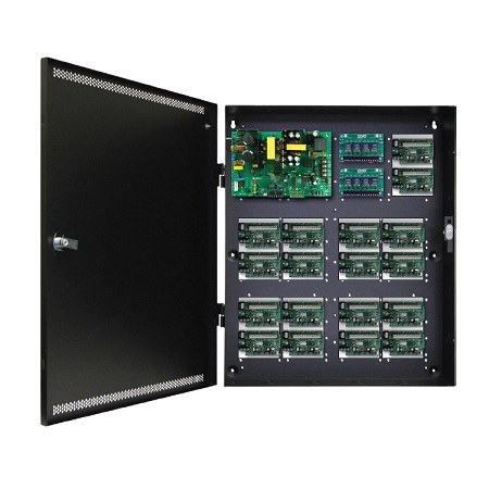 FPO250-2D8E4-9DM2 LifeSafety Power DMP 18 Door 20 Amp 12VDC 16 Auxiliary Distribution Outputs Access Control Power Supply in UL Listed Indoor 20" W x 24" H x 6.5" D Electrical Enclosure