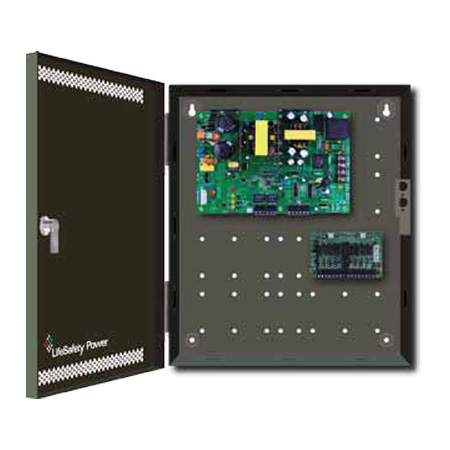 FPO250-F8PE1 LifeSafety Power 20 Amp 12VDC or 10 Amp 24VDC 8 FAI Class II Distribution Outputs Access Control and CCTV Power Supply in UL Listed Indoor 12" W x 14" H x 4.5" D Electrical Enclosure