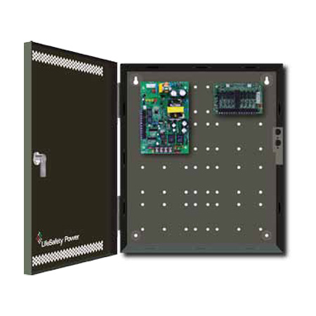 FPO75-F8E1 LifeSafety Power 6 Amp 12VDC 8 FAI Control Access Control and CCTV Power Supply in UL Listed Indoor 12" W x 14" H x 4.5" D Electrical Enclosure