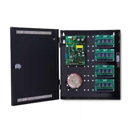 FPX150A/75-2A82D8E1 LifeSafety Power 16 Channel 3 Amps 24/28VAC and 16 Channel 3 Amps 12/24VDC Access Control and CCTV Power Supply in UL Listed Indoor 12" W x 14" H x 4.5" D Electrical Enclosure