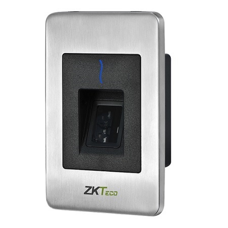 FR1500-A-ID ZKTeco USA Flushmount Slave Fingerprint Reader with Built in ZKAccess Card Reader