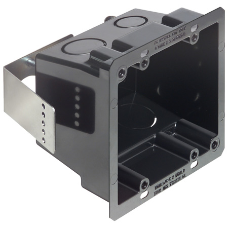 FSR404BL-25 Arlington Industries Retro Fit 2-Gang Box Black – Pack of 25