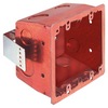 Show product details for FSR404SRD-25 Arlington Industries Retro Fit 2-Gang Steel Box Red  Pack of 25