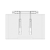 Show product details for FVS-SBBU Middle Atlantic FlexView Soundbar Bracket Universal Fit - Black