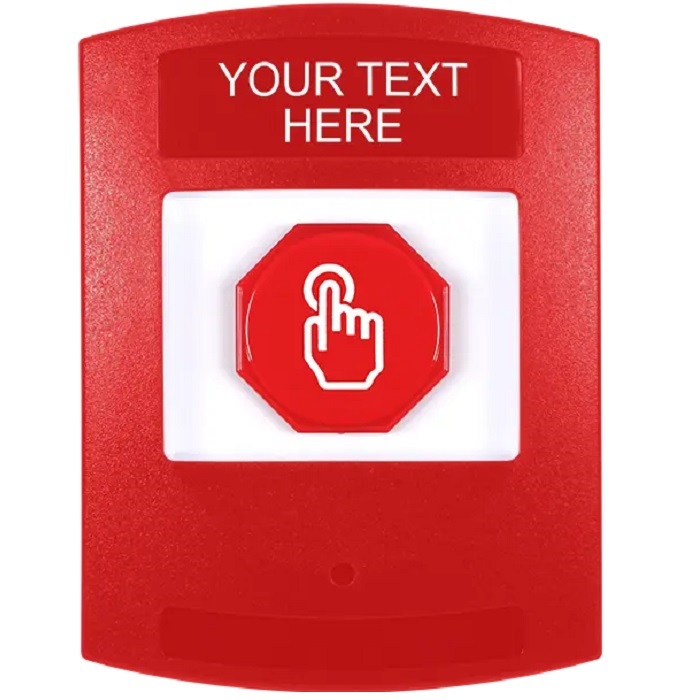 G3A002ZA-EN STI G3 Multipurpose Push Button No Camera Red No Cover Key-To-Reset Custom Text - English