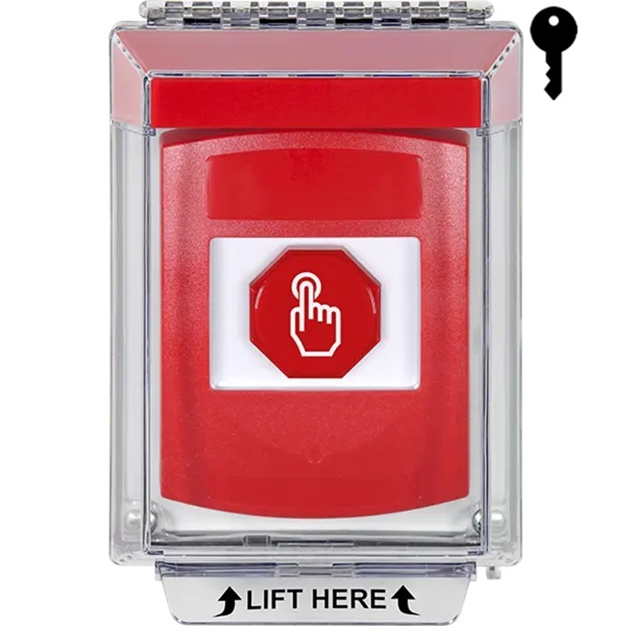 G3A032NT-EN STI G3 Multipurpose Push Button No Camera Red 14010 Flush without Sound Key-To-Reset No Text - English
