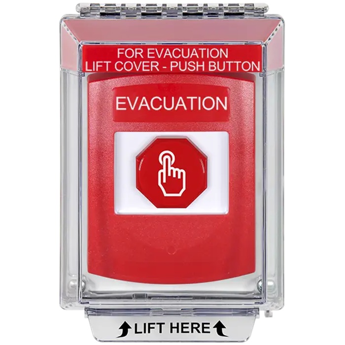 G3A035EV-EN STI G3 Multipurpose Push Button No Camera Red 14010 Flush without Sound Momentary Evacuation - English