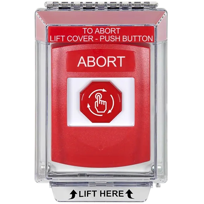 G3A039AB-EN STI G3 Multipurpose Push Button No Camera Red 14010 Flush without Sound Turn-To-Reset Abort - English