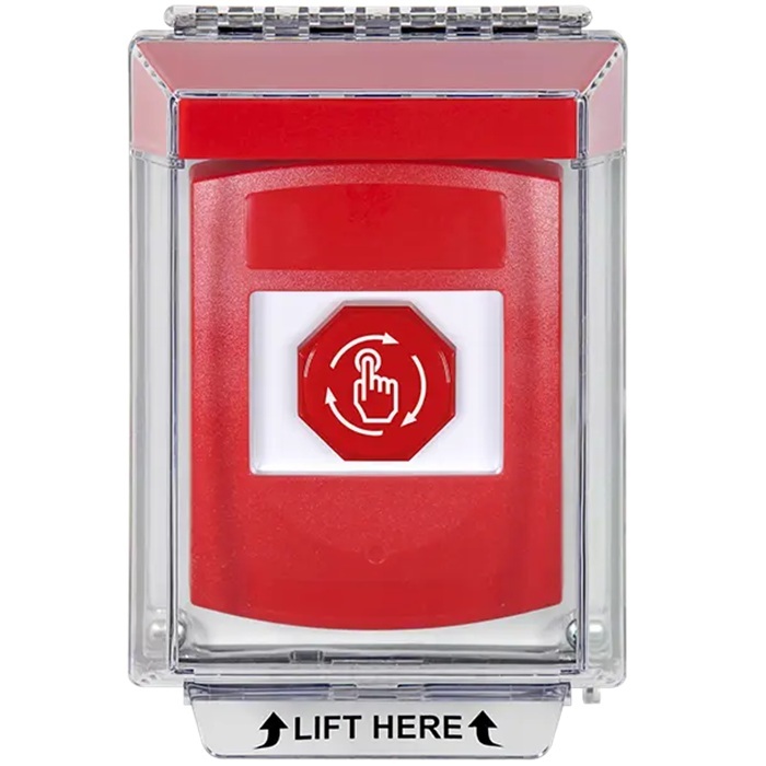 G3A039NT-EN STI G3 Multipurpose Push Button No Camera Red 14010 Flush without Sound Turn-To-Reset No Text - English