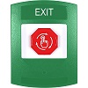 Show product details for G3A109XT-EN STI G3 Series Multipurpose Push Button, No Camera, Green, No Cover, Turn to Reset, EXIT - English
