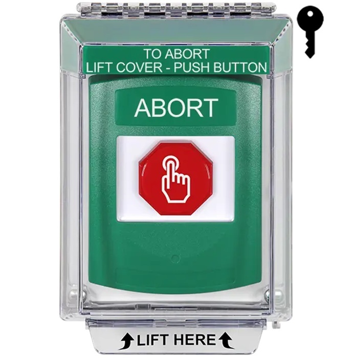 G3A132AB-EN STI G3 Multipurpose Push Button No Camera Green 14010 Flush without Sound Key-To-Reset Abort - English