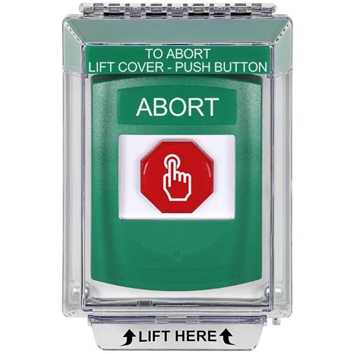 G3A135AB-EN STI G3 Multipurpose Push Button No Camera Green 14010 Flush without Sound Momentary Abort - English