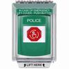 G3A139PL-EN STI G3 Multipurpose Push Button No Camera Green 14010 Flush without Sound Turn-To-Reset Police - English