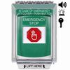 Show product details for G3A142ES-EN STI G3 Multipurpose Push Button No Camera Green 14020 Flush with Sound Key-To-Reset Emergency Stop - English