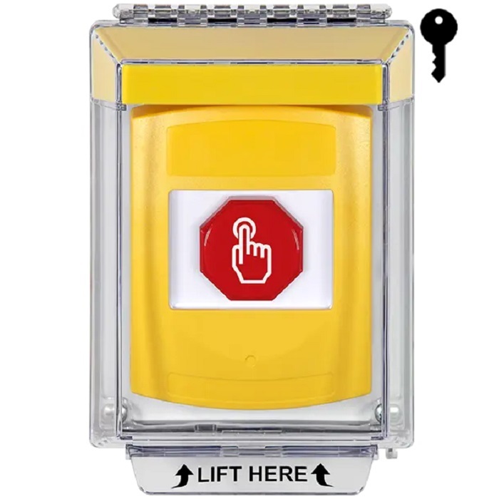 G3A232NT-EN STI G3 Multipurpose Push Button No Camera Yellow 14010 Flush without Sound Key-To-Reset No Text - English