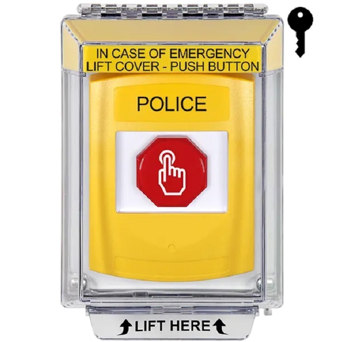 G3A232PL-EN STI G3 Multipurpose Push Button No Camera Yellow 14010 Flush without Sound Key-To-Reset Police - English