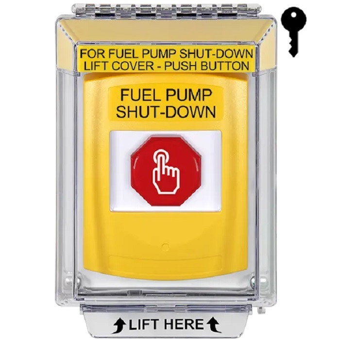 G3A232PS-EN STI G3 Multipurpose Push Button No Camera Yellow 14010 Flush without Sound Key-To-Reset Fuel Pump Shut-Down - English
