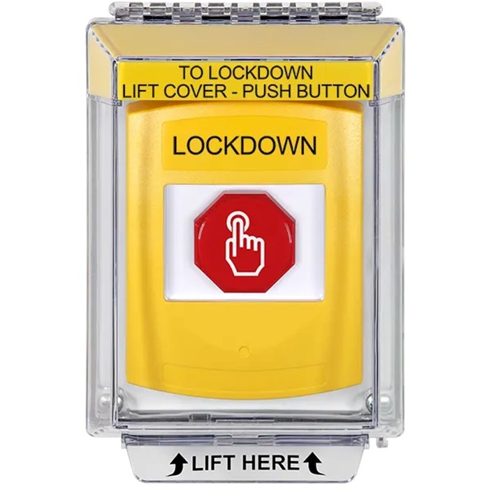 G3A235LD-EN STI G3 Multipurpose Push Button No Camera Yellow 14010 Flush without Sound Momentary LockDown - English