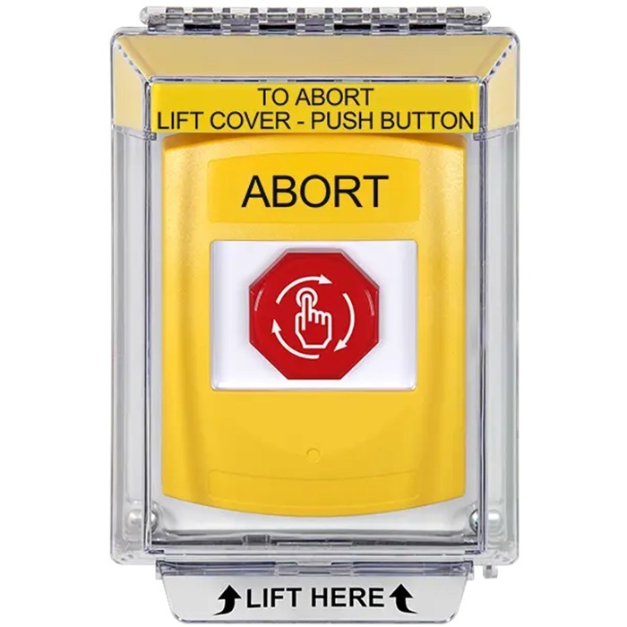 G3A239AB-EN STI G3 Multipurpose Push Button No Camera Yellow 14010 Flush without Sound Turn-To-Reset Abort - English