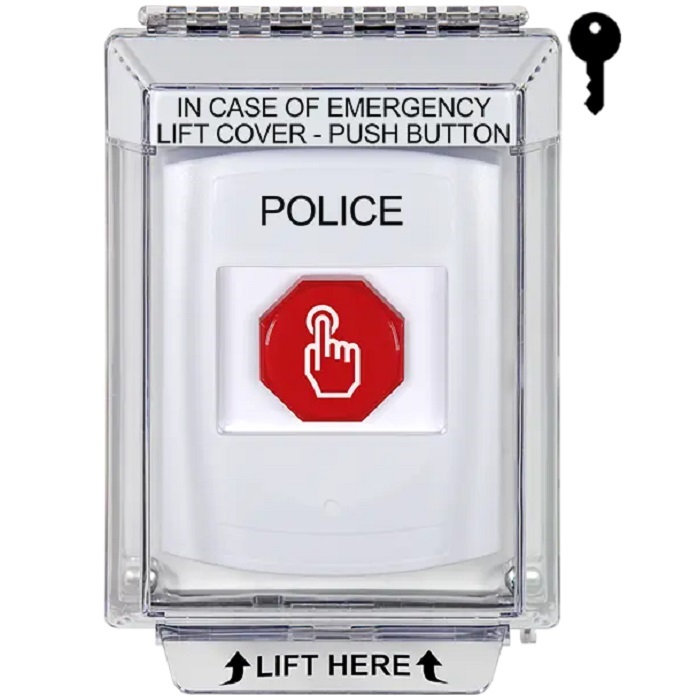 G3A332PL-EN STI G3 Multipurpose Push Button No Camera White 14010 Flush without Sound Key-To-Reset Police - English
