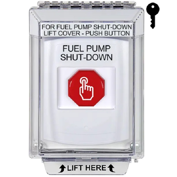 G3A332PS-EN STI G3 Multipurpose Push Button No Camera White 14010 Flush without Sound Key-To-Reset Fuel Pump Shut-Down - English
