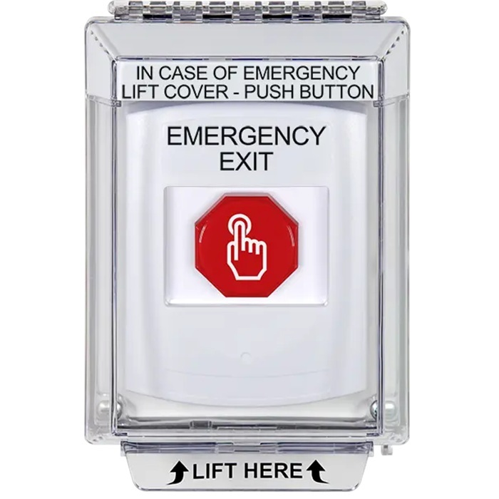 G3A335EX-EN STI G3 Multipurpose Push Button No Camera White 14010 Flush without Sound Momentary Emergency Exit - English