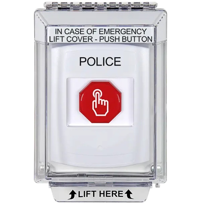 G3A335PL-EN STI G3 Multipurpose Push Button No Camera White 14010 Flush without Sound Momentary Police - English