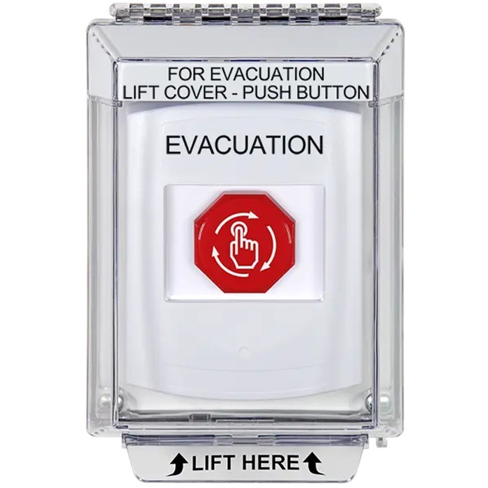 G3A339EV-EN STI G3 Multipurpose Push Button No Camera White 14010 Flush without Sound Turn-To-Reset Evacuation - English