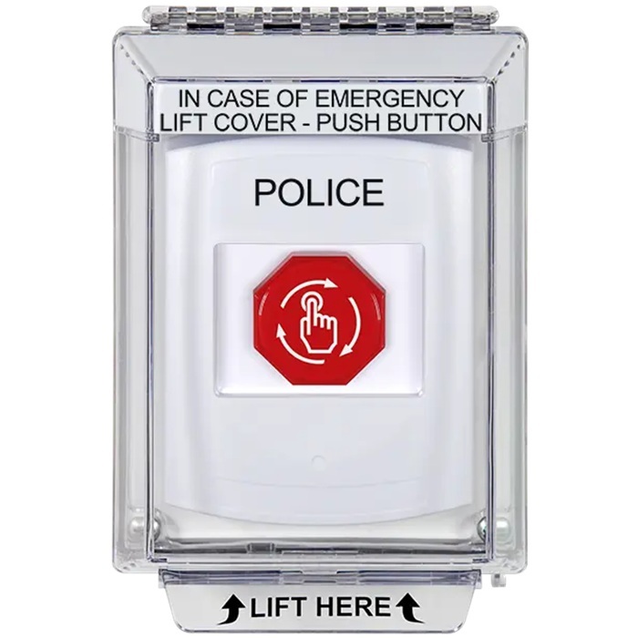 G3A339PL-EN STI G3 Multipurpose Push Button No Camera White 14010 Flush without Sound Turn-To-Reset Police - English