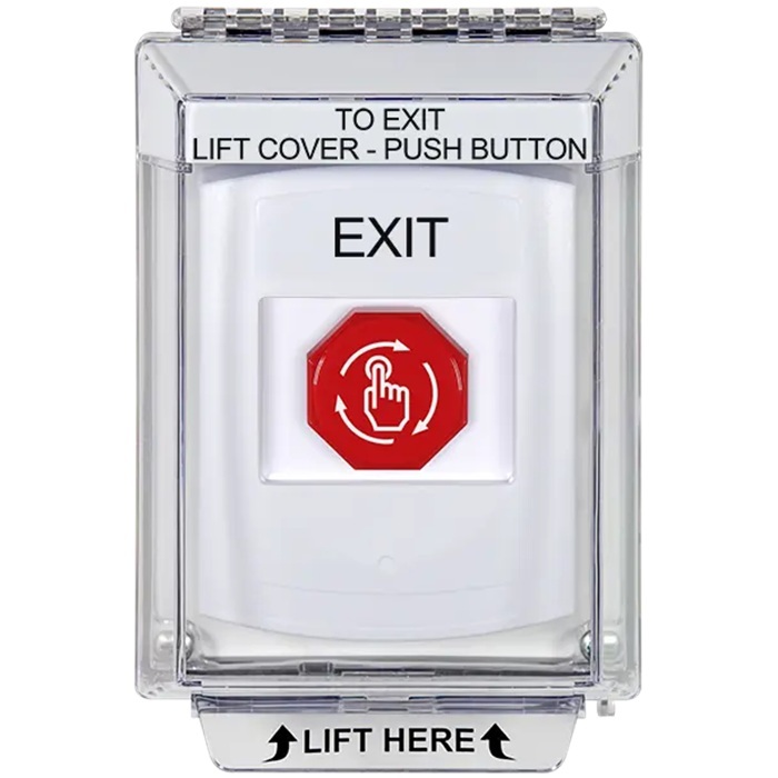 G3A339XT-EN STI G3 Multipurpose Push Button No Camera White 14010 Flush without Sound Turn-To-Reset Exit - English