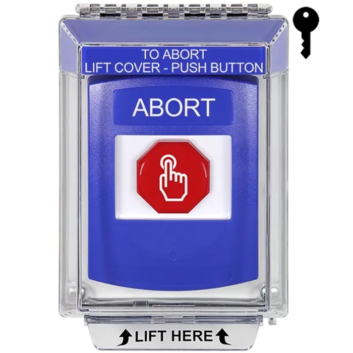 G3A432AB-EN STI G3 Multipurpose Push Button No Camera Blue 14010 Flush without Sound Key-To-Reset Abort - English