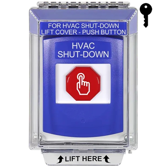 G3A432HV-EN STI G3 Multipurpose Push Button No Camera Blue 14010 Flush without Sound Key-To-Reset HVAC Shut-Down - English