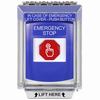 Show product details for G3A435ES-EN STI G3 Multipurpose Push Button No Camera Blue 14010 Flush without Sound Momentary Emergency Stop - English