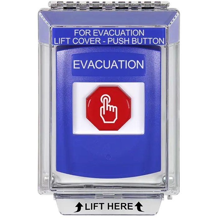 G3A435EV-EN STI G3 Multipurpose Push Button No Camera Blue 14010 Flush without Sound Momentary Evacuation - English