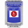 G3A435EX-EN STI G3 Multipurpose Push Button No Camera Blue 14010 Flush without Sound Momentary Emergency Exit - English