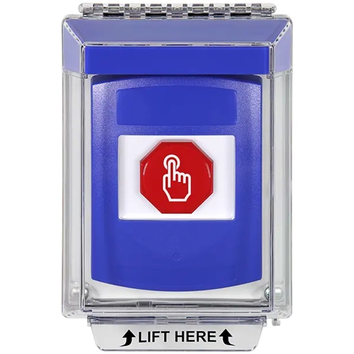 G3A435NT-EN STI G3 Multipurpose Push Button No Camera Blue 14010 Flush without Sound Momentary No Text - English