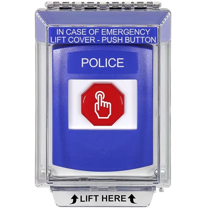 G3A435PL-EN STI G3 Multipurpose Push Button No Camera Blue 14010 Flush without Sound Momentary Police - English