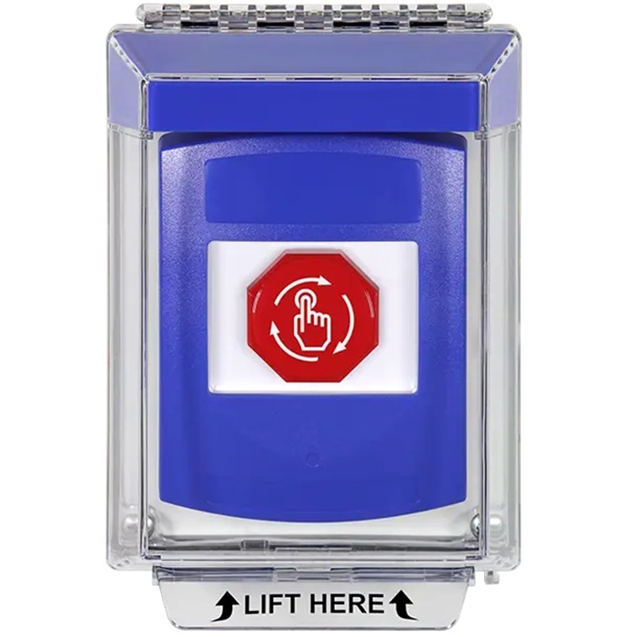 G3A439NT-EN STI G3 Multipurpose Push Button No Camera Blue 14010 Flush without Sound Turn-To-Reset No Text - English