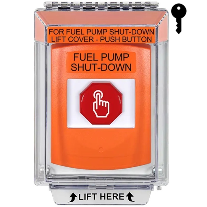 G3A532PS-EN STI G3 Multipurpose Push Button No Camera Orange 14010 Flush without Sound Key-To-Reset Fuel Pump Shut-Down - English