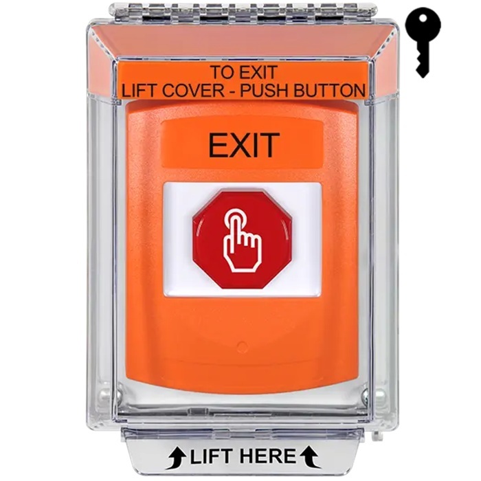 G3A532XT-EN STI G3 Multipurpose Push Button No Camera Orange 14010 Flush without Sound Key-To-Reset Exit - English