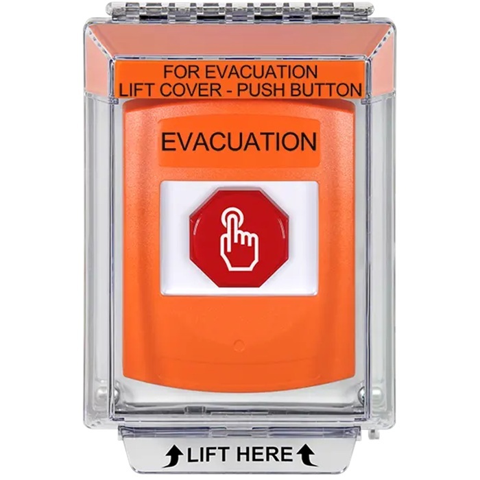 G3A535EV-EN STI G3 Multipurpose Push Button No Camera Orange 14010 Flush without Sound Momentary Evacuation - English