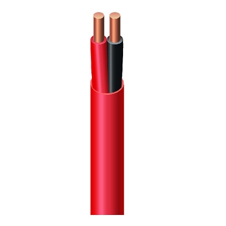 G40005-52A Southwire 18 AWG 2 Conductors Unshielded Solid Bare Copper FPLP Plenum Fire Alarm Cable - 1000' Reel