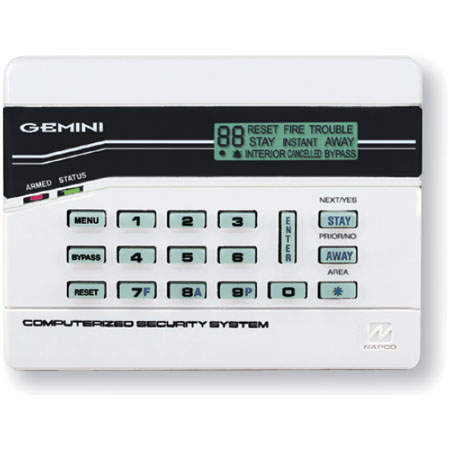 GEM-K4RF NAPCO Stay/Away Keypad w/ Built-in 32pt Gemini Wireless Receiver